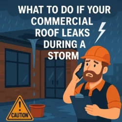 What to do if your commercial roof leaks during a storm