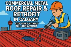 Commercial metal roof repair retrofit in Calgary stop leaks without full replacement