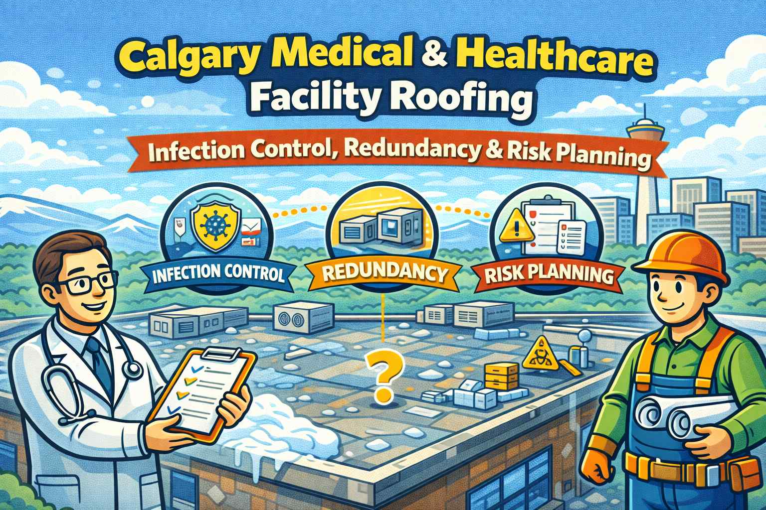 Calgary medical healthcare facility roofing infection control redundancy risk planning