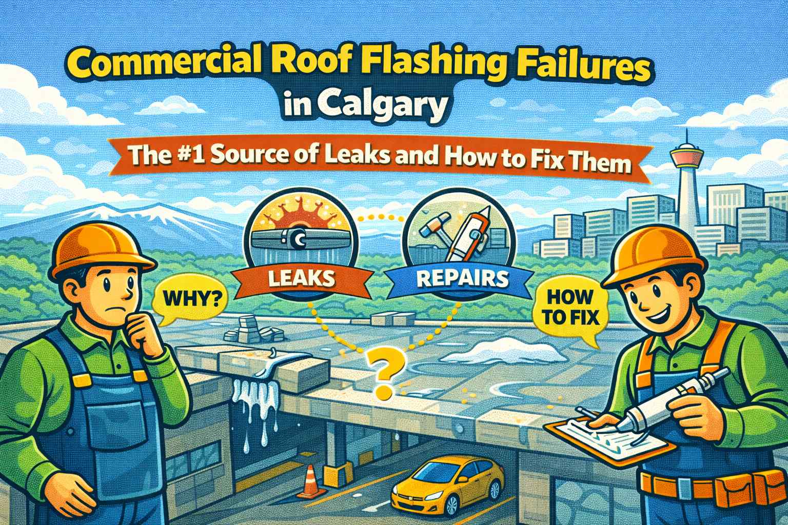 Commercial roof flashing failures in Calgary the #1 source of leaks and how to fix them