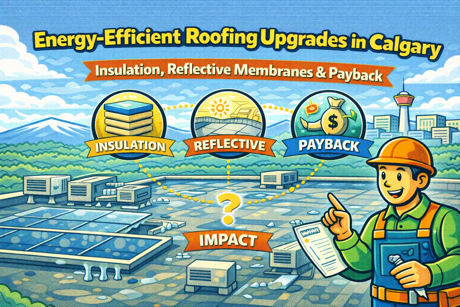 Energy efficient roofing upgrades in Calgary insulation reflective membranes payback