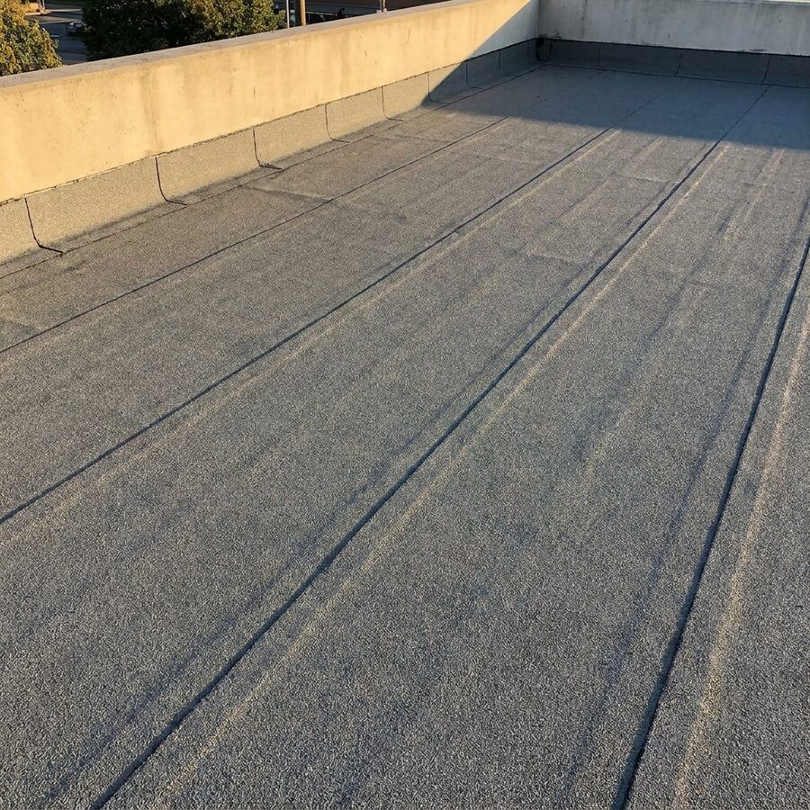 SBS modified bitumen (torch-on) commercial flat roof in Calgary